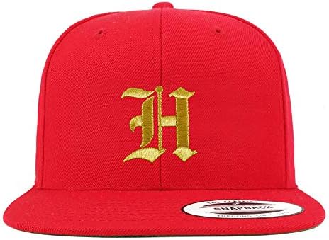 Trendy Apparel Shop English Gold H Capinho de beisebol de Snapback Bordback bordado