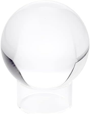 Plymor claro acrílico chanfrado ovo, mármore, bola ou esfera do suporte do suporte, 1 h x 2 w