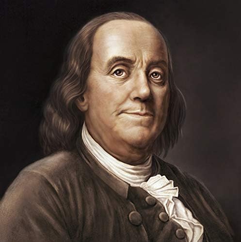 Benjamin Franklin Retrato Pintura Fundadora Pai America Decalque de laptop de 3 polegadas