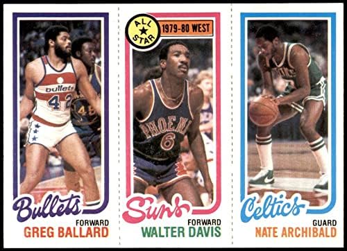 1980 Topps 245/4/33 Greg Ballard/Walter Davis/Nate Archibald NM/MT