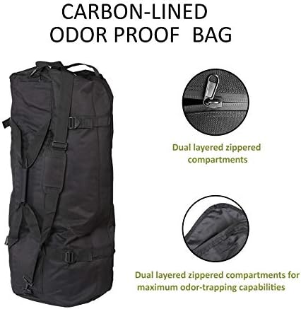 Absorção de odor topograma e bagagem resistente à água à prova de cheiro de bagagem Duffle odor absorvente Sacos à prova de cheiro