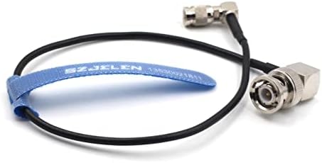 SZJELEN BNC Plug para ângulo reto DIN 1.0/2.3 Mini BNC, 50 ohm transferência de vídeo sinais de vídeo coax