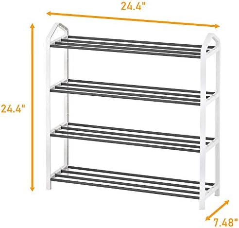 Organizador de sapatos Free Standing Shoe Rack 4 Sapato de calçados Tier Stand Shoe Tower Organizer Storage Gabinet