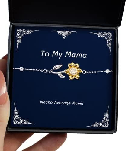 Jogo em novidades Mama Mama Gifts, Nacho Média Mamãe, bracelete de girassol de Natal engraçado da mãe