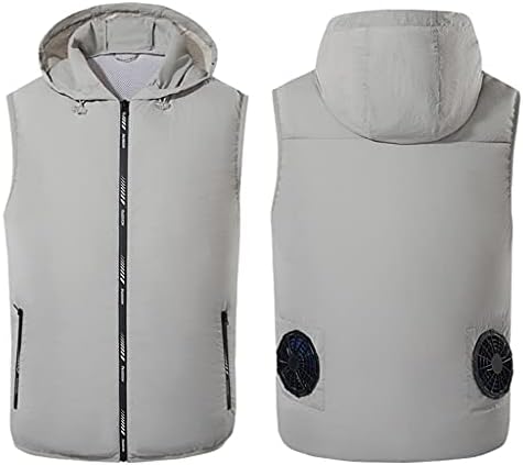 Roupas de arco de colete de colete de resfriamento de ventilador Roupas de ar condicionado de 3 velocidades de proteção solar ajustável Camisetas de gelo portáteis
