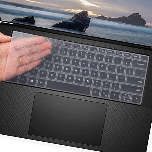 Cappa do teclado clara de silicone para 2021 2022 NOVO Dell XPS 15 9500 9510 9520 15,6 /Dell XPS 17 9700 9710 9720 17,3