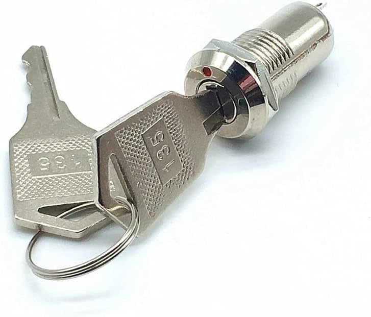 1 Definir chave de chave de keylock AC 220V / 380V 1A 12mm Thread Dia Electric 2
