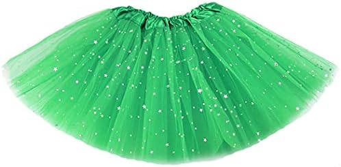 Twinklede feminino Tulle Ballet Tutu Skirt Glitter Sparkle Saias de Tutu em camadas com estrelas para mulheres e meninas