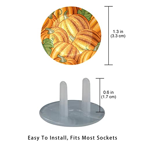 Pacote 24 Pacote de proteção à prova de crianças Caps de segurança elétrica Capas de tomadas de prova de bebê Padrão de abóbora