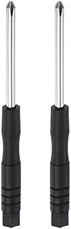 Chave de fenda Uxcell Mini Phillips, cabeça cruzada de 3,0 mm para reparo de óculos de relógio, 2 pcs