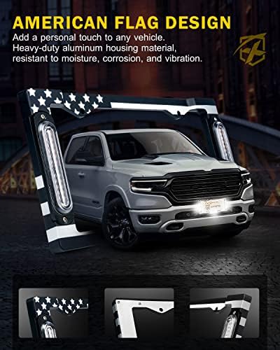 Luzes estroboscópicas da placa XPrite, 36 LED WHITE W/ALUMING USA AMERICAN FLATEMS, 22 MODOS AVISO DE AVISO, LIGUELAÇÃO