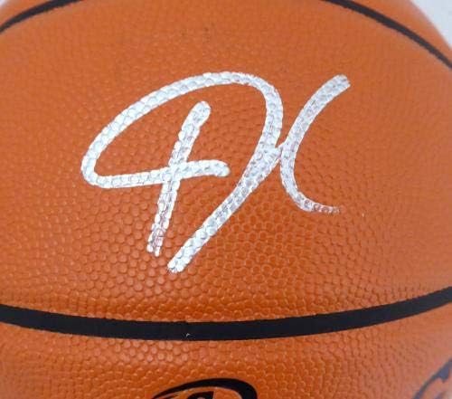Giannis Antetokounmpo autografou Spalding de E/S de basquete Milwaukee Bucket Beckett Bas Stock #177450 - Bolfeas de basquete autografadas