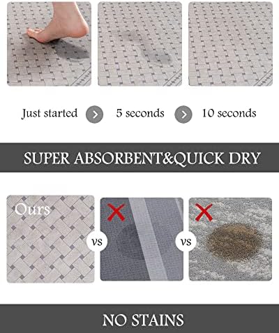 AMOAMI-BATH MAT-NO STANHAS Super absorventes tapetes de banheiro limpo tapetes de banho seco para banheiros tapetes de banheiro