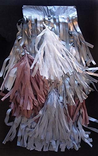 PaperLanternstore.com Kit Garland Tissue Paper Tassel - Party Silver