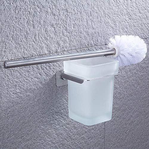 Guojm Bathroom Supplies Acessórios de banheiro Acessórios de aço inoxidável escova quadrado escova de vaso sanitário