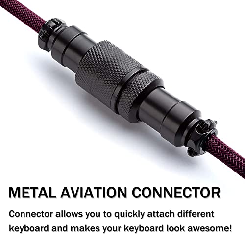 Nysivy personalizado USB C em um cabo com cabo espiral de mangas duplas destacáveis ​​Extendível Linha de mola de metal Aviador