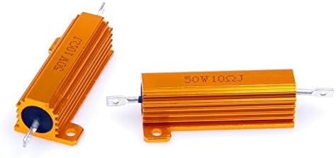 LM YN 50 watts 10 ohm 5% Resistor Wirewound Resistores de concha de alumínio eletrônico Gold