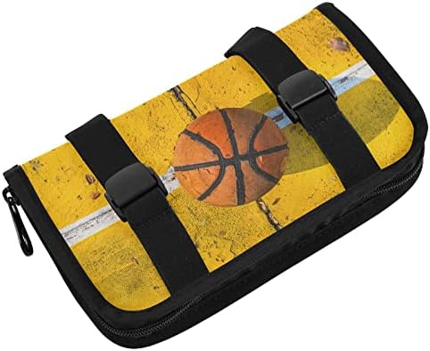 Basquete de tecidos de carro Basketball-em-um-a-quadra-amarelo-quadro de tecidos Dispensador de guardana