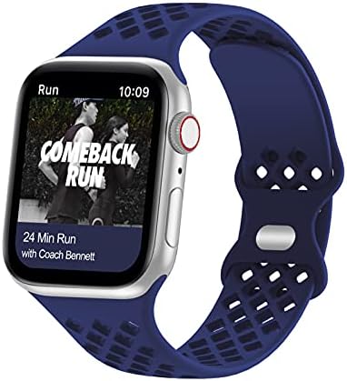 Pulseira de luxo compatível com bandas de relógio Apple 42mm 44mm 45mm para mulheres SOFT SOFT SILICONE SPORT SPORT SPORT SLUCAPT SPARP COM BUROS REDIVAIS PARA IWATCH SE SERIES 7 6 5 4 3 2 1