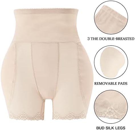 Plus size quadril up acolchoado aprimorador de quadril shapewear boyshorts para feminino aprimorador de quadril bunda e