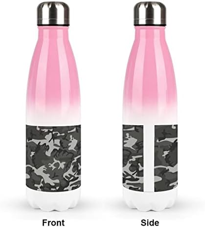 Camuflagem cinza 17oz Esporte garrafa de água aço inoxidável aço a vácuo Isolado em forma de cola reutilizável frasco