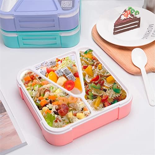 PDGJG Microondas Lanch Box Bento Box 3 Compartimentos para diferentes saladas de trabalhador portátil de alimentos