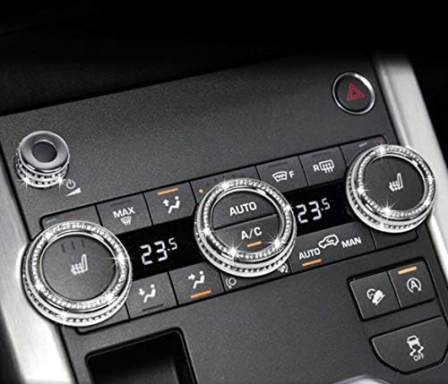 Niuhuru Car Bling Interior Acessórios para Land Rover Range Rover Evoque 2013-2018 Decalques de strass de cristal adesivo