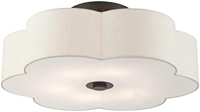 Iluminação LIVEX 6 Luz Inglês Bronze Semi Flush