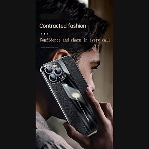 Capa de capa de telefone Lonuo + Caixa de fibra de carbono projetada compatível com Huawei Mate 40 com proteção contra a câmera, capa de telefone protetora à prova de choque de corpo inteiro mangas magras finas