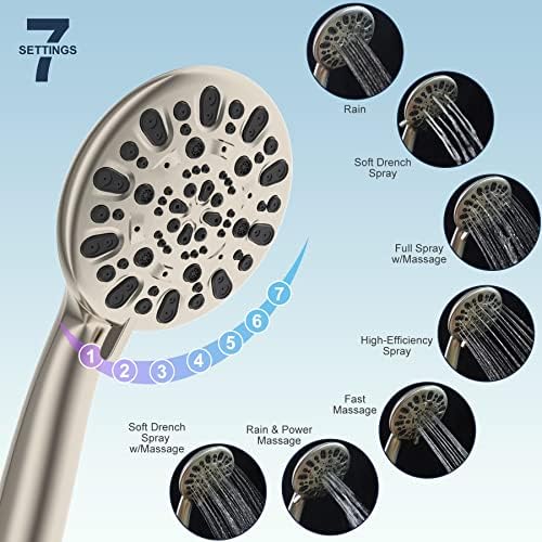 Hibbent 12 '' All Metal Shower Head, alta pressão chuva chuveiro Cabeça/ combo de chuveiro de mão/ 12 '