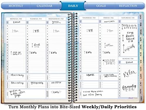 Tools4wisdom Planner 2023-2024 Calendário - abril de 2023-24 junho - capa dura - 15 meses - A3J4 - Padrão de couro marrom