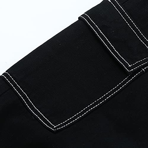 9 10 calças de jeans de jeans impressas calças de moda casual calças de cordão reto de bolso masculino