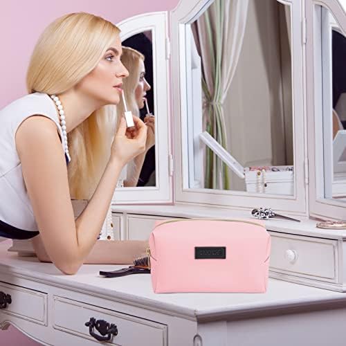 Maange Small Makeup Sacol para bolsa, 2 PCs Sacos de cosméticos para mulheres Viagem Bolsa de maquiagem Leatra Maquia