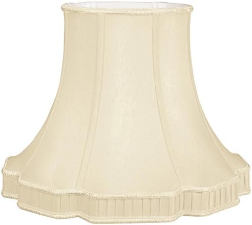 Royal Designs Oval Bell Scallop com Bottom Gallery Designer Lamp Shade, bege, x x 9.5