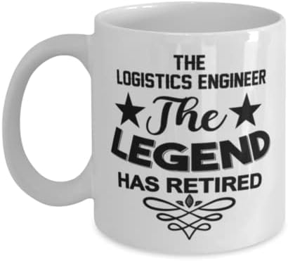 Engenheiro de logística caneca, a lenda se aposentou, idéias de presentes exclusivas para o engenheiro de logística, copo