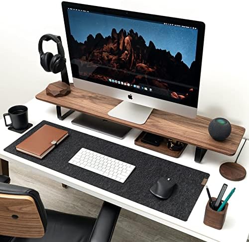 Oakywood Dual Monitor Stand - Acessórios para PC - Escritório de computadores e acessórios para organizadores de mesa