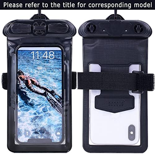 VAXSON Telefone Case Black, compatível com HTC Desire 22 Pro impermeável bolsa de bolsa seca [não filme de protetor de