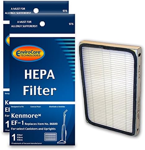 Filtros de vácuo HEPA de reposição Envirocare para Kenmore EF-1 Progressive Ambuums 2 Filters