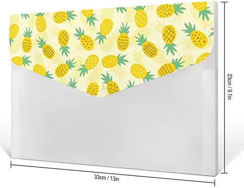 Splash Pineapple Splash 6 Pocket File Pasta Plástico Importan Document Paper Organizer Rótulos Pastas de Acordeão com Fechamento de
