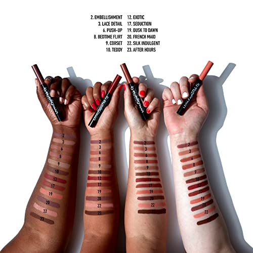 NYX Push -up de lingerie de maquiagem profissional de maquiagem Lipstick de prisão duradoura - empregada francesa