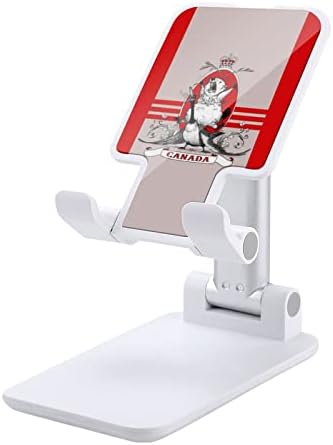 Tela de celular ajustável do castor canadense Stand dobrável Tablets portáteis para o escritório de viagens de viagens no estilo branco