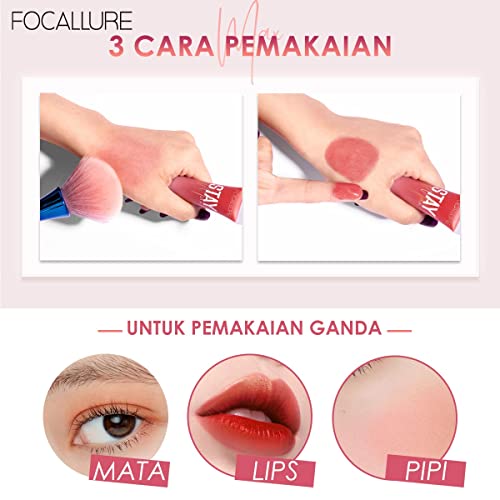 Focalle Lip Gloss com óleo de coco hidratante e hidratante - tonalidade labial altamente pigmentada para lábios, bochechas,