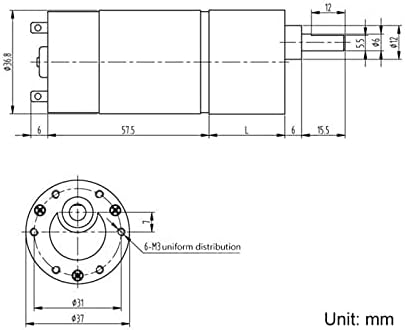 DC Motor Diy Motor Motor Motor DC 12V Com caixa de engrenagem Motor de redução em miniatura CC 28/53/86/110/160/260/480/770/1450/2300rp: 86 rpm)