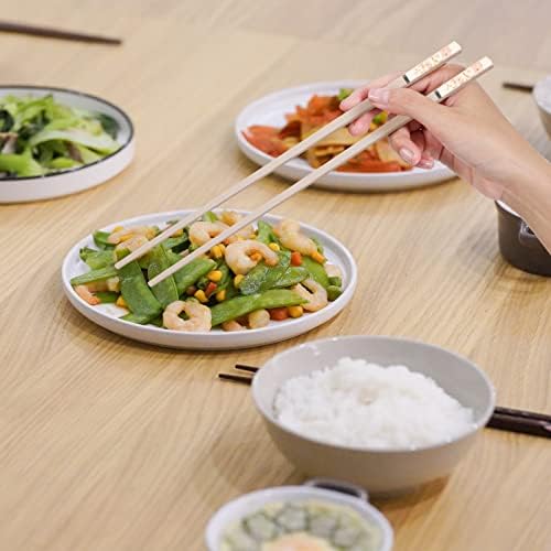 Bestonzon 5 pares longos pauzinhos decorativos de inauguração de casa para talheres de talheres de sushi utensílios