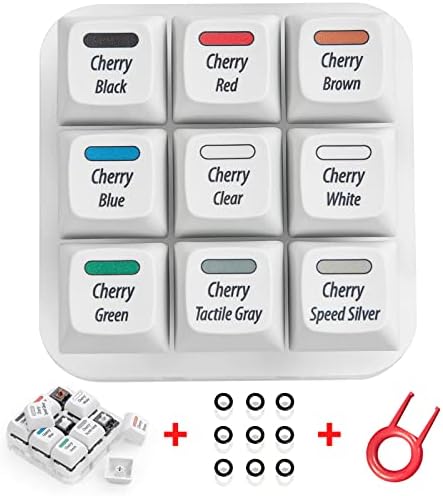 GRIARRAC CHERRY MX Switch Tester Tester Mechanical Teclado Sampler Switch Testing Tool Kit, com extrator e O Rings