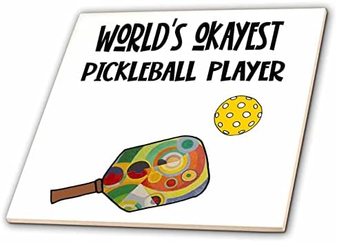 3drose fofo engraçado pickleball mundos okret mais desenho esportivo - azulejos