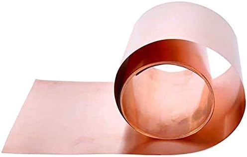 Folha de cobre de placa de latão Umky 99,9% folha de metal de cobre Cu Foil 0. 1x100x1000mm para artesanato aeroespacial, 0,2 mm*100mm*1m