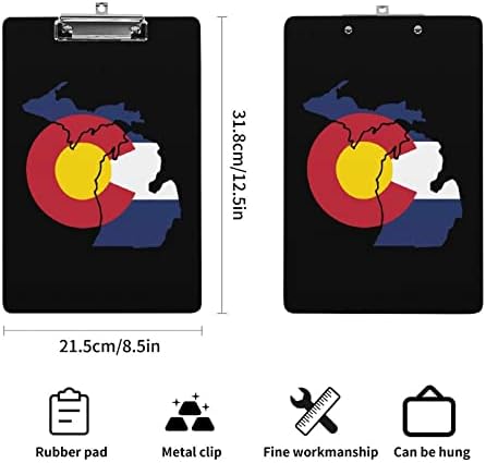 Michigan Colorado Bandeira engraçada Fans da área de transferência do tamanho da carta de letra Decorativa Prazas de clipes