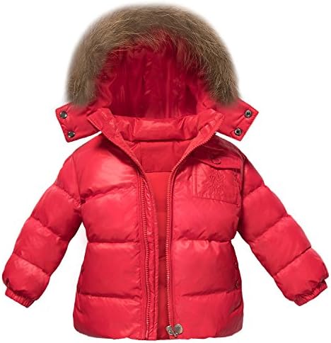 Zoerea Girls Snowsuit de inverno, roupas infantis conjuntos de pato com capuz de inverno Casaco de baixo para baixo + calça neve para meninos unissex baby