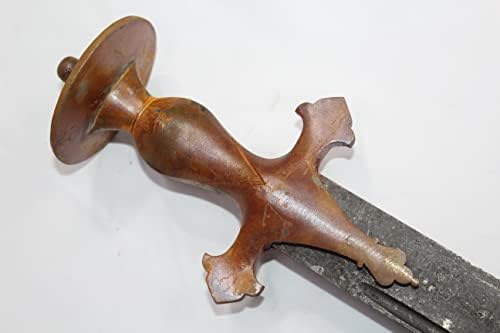 Rajasthan Gems Sword Sword Sword Mão de aço Old Aço Lâmina Manuseda 49,5 polegadas C 355